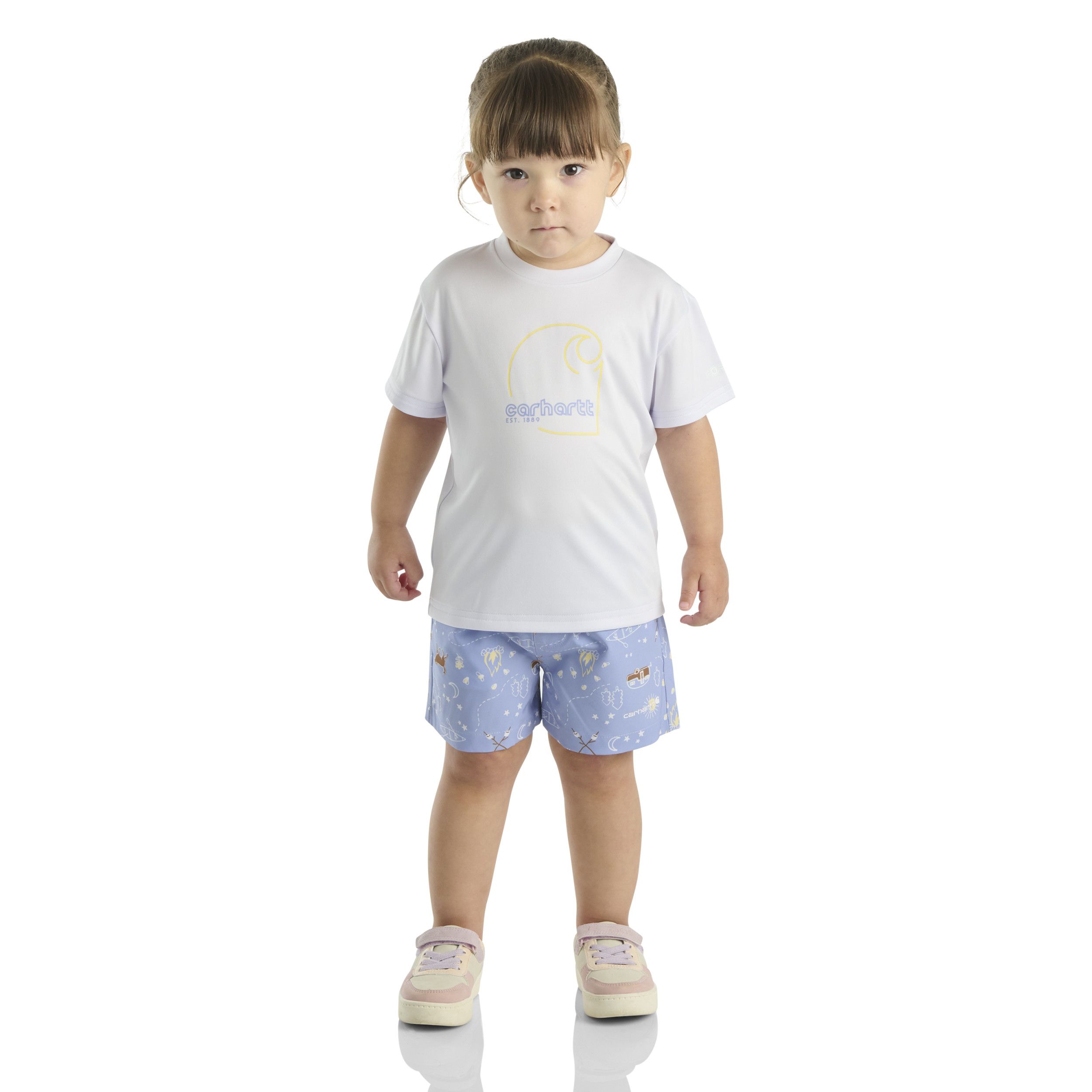 Carhartt Toddler Girls' 2-4 Force Sun T Shirt And Shorts Set
