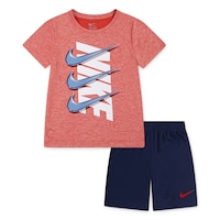 Nike Toddler Kids' YA Dri-FIT Dropset Shorts Set Front_Flat