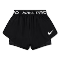 Nike Pro Toddler Kids' 2 In 1 Soccer Shorts Front_Flat