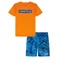 Under Armour Toddler Kids' Quick-Drying Tech™ Printed Short Set Front_Flat