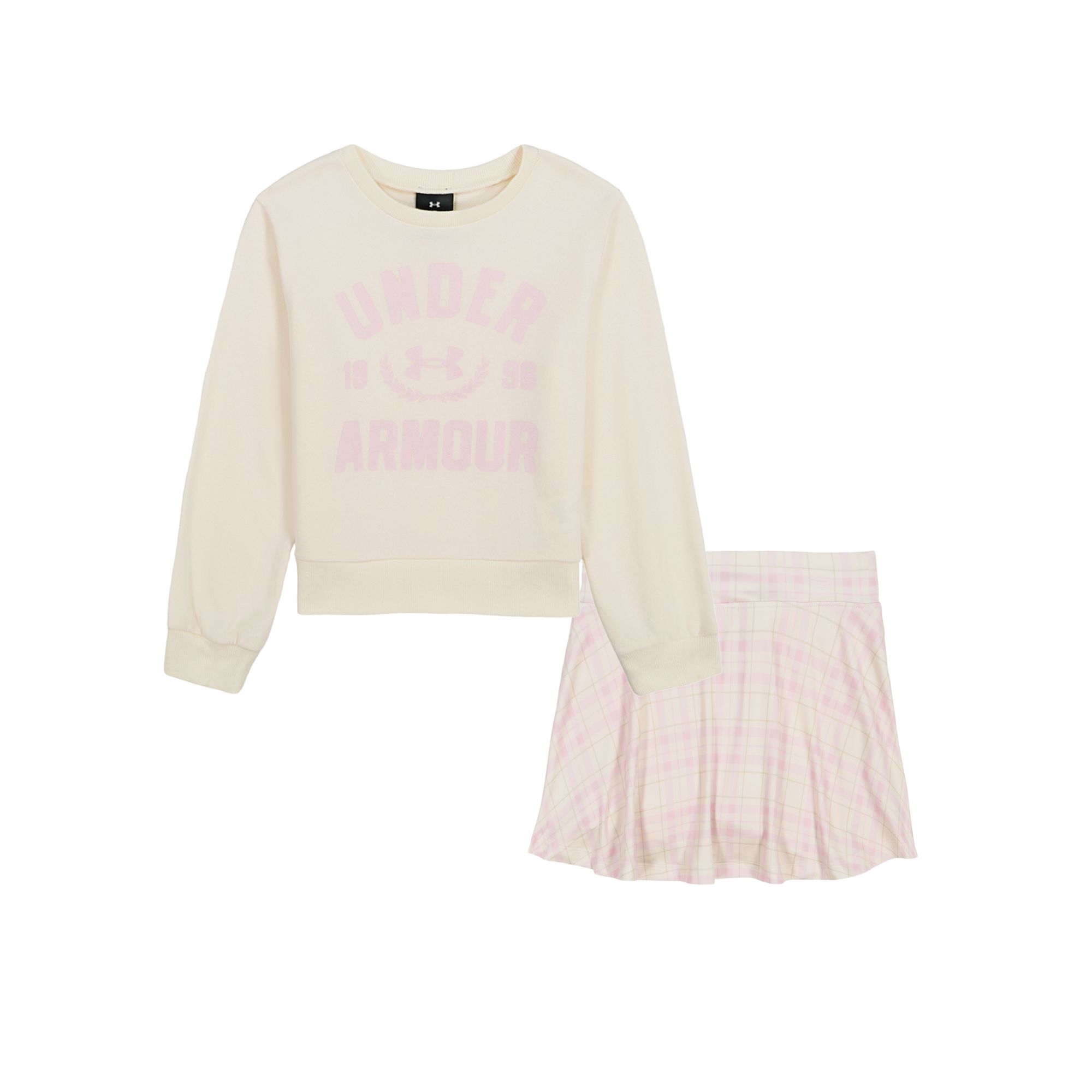 Under Armour Toddler Kids' Rival Pullover Skort Set with Soft Cotton Blend Pullover