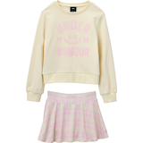 Under Armour Toddler Kids' Rival Pullover Skort Set with Soft Cotton Blend Pullover Front_Flat