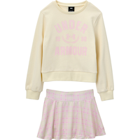 Under Armour Toddler Kids' Rival Pullover Skort Set with Soft Cotton Blend Pullover Front_Flat