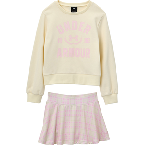 Under Armour Toddler Kids' Rival Pullover Skort Set with Soft Cotton Blend Pullover