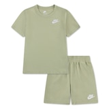 Nike Toddler Kids' Club Low Brand Read Knit Shorts Set Front_Flat
