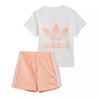 adidas Originals Infant Girls' T Shirt And Short Set Front_Flat
