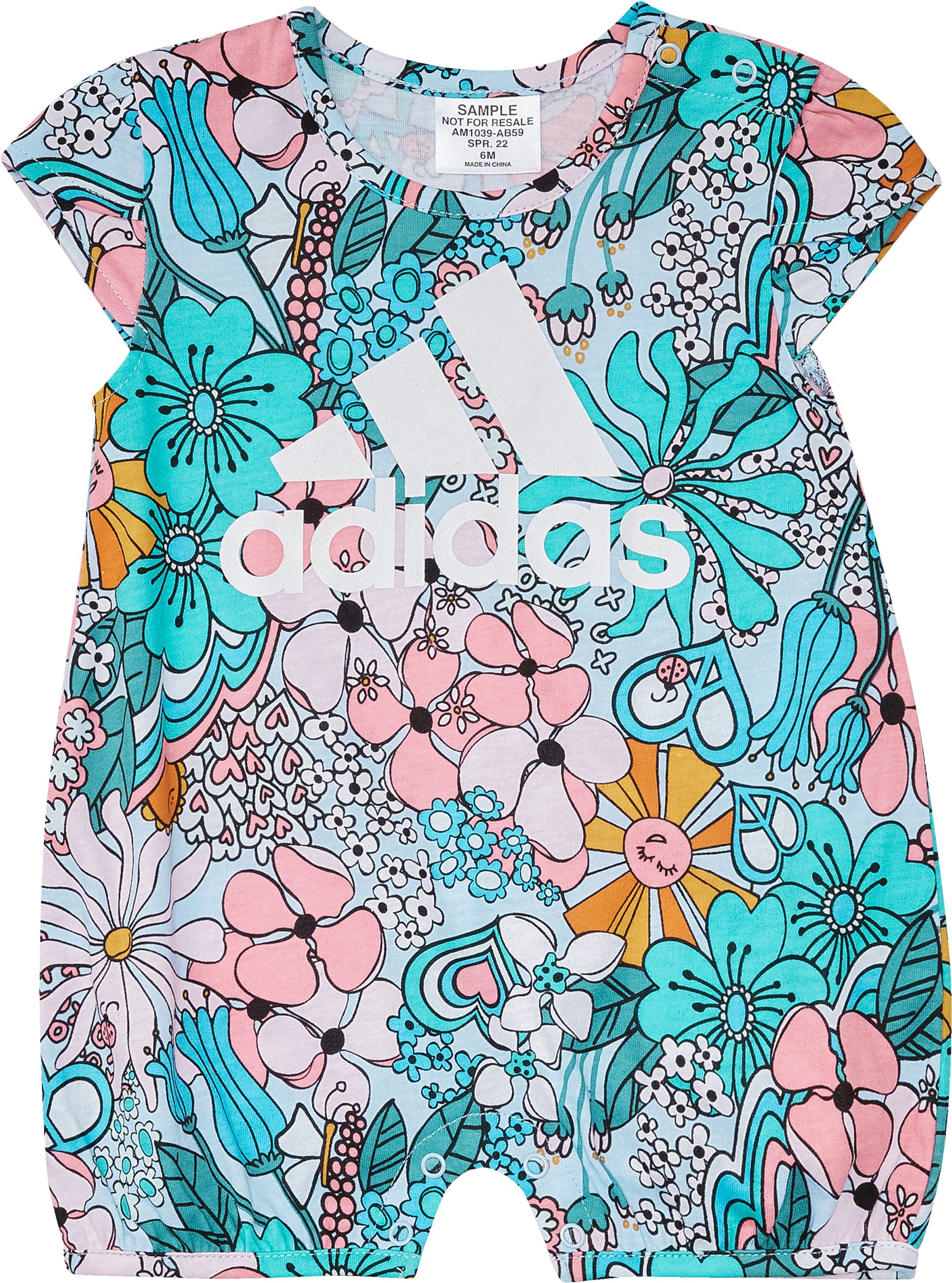 adidas Infant Girls' Printed Shortie Romper Set