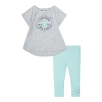 Converse Infant Girls' 12M-24M Shine Leggings Set Front_Flat