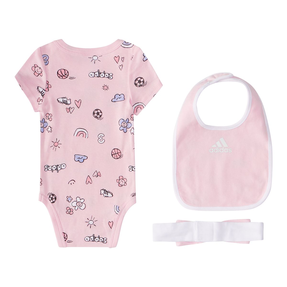 Adidas Infant s Pink Bodysuit Box Set SportChek