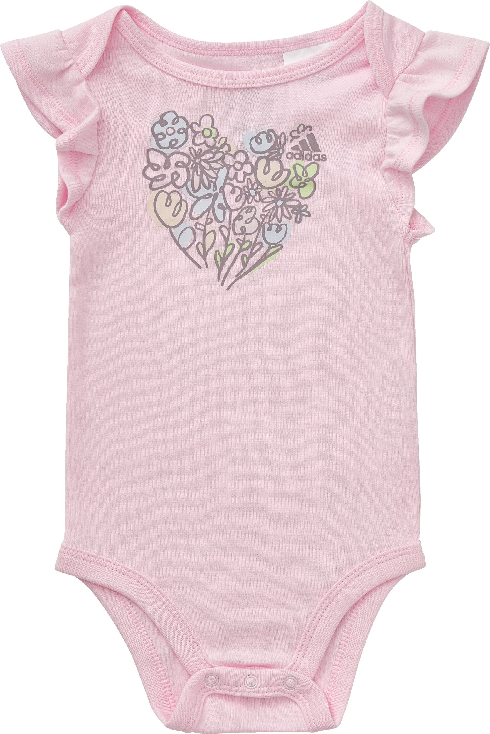 adidas Infant Girls' Ruffle Bodyshirt Short Set