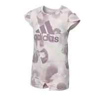 adidas Infant Girls' Printed Shortie Romper Set Front_Three_Fourths_Angled_Left