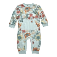 Carhartt Baby Girl's Long Sleeve Printed Coverall Front_Flat
