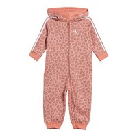 adidas Infant Girls' Hooded Onesie and Jogger Set Front_Flat