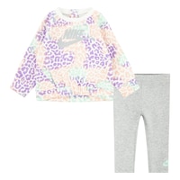 Nike Infant Girls' All Over Print Crew Leggings Set Front_Flat