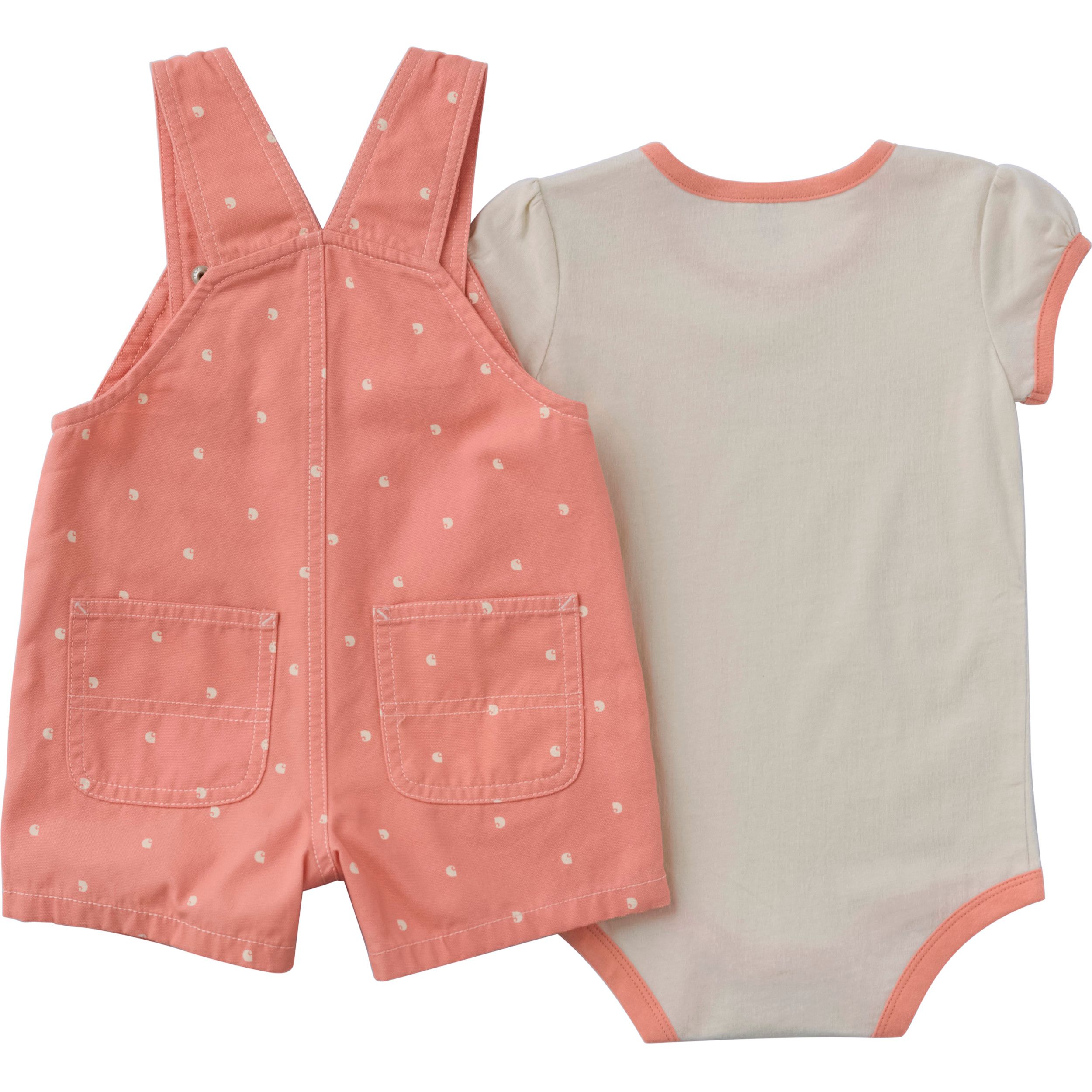 Carhartt Infant Bodysuit And Canvas Shortall Set