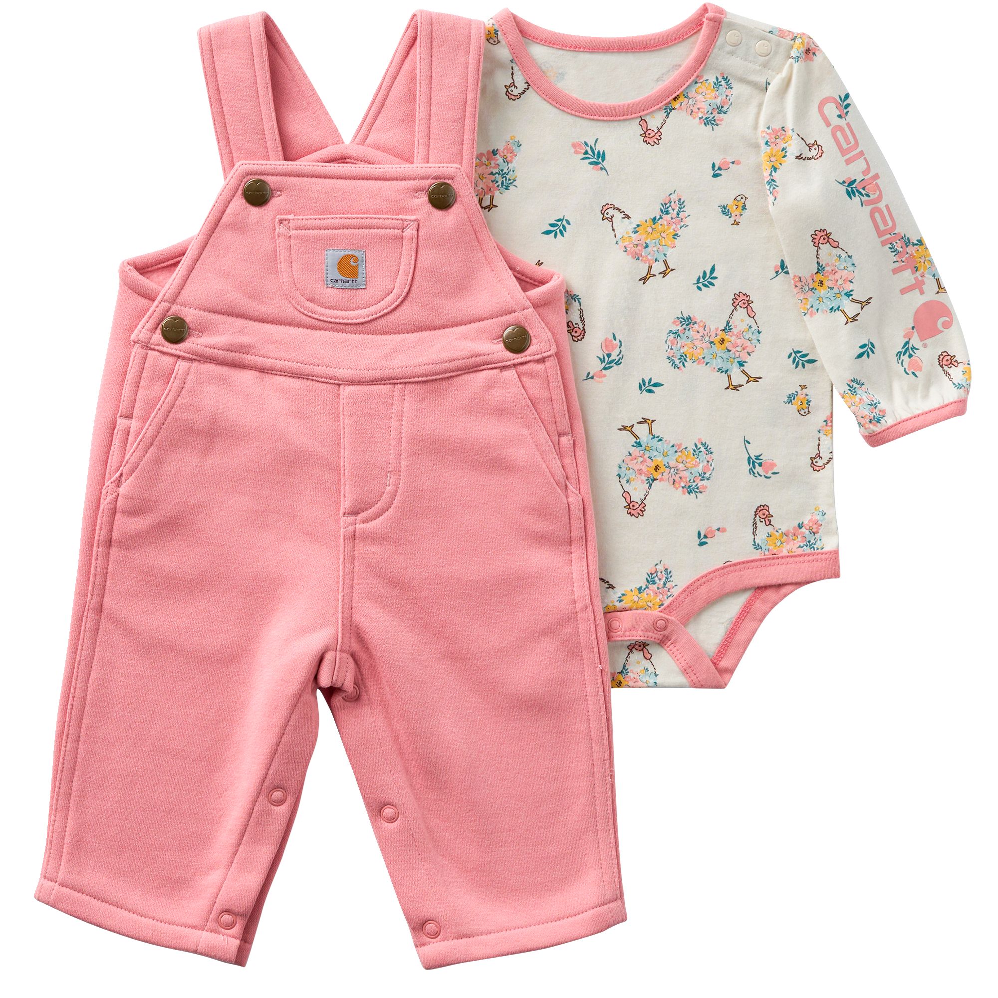 Carhartt Infant Kids' Long Sleeve Fleece Overall Set