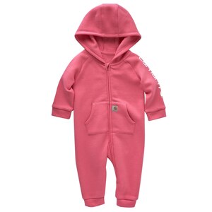 Carhartt Infant Girls' Full Zip Fleece Hooded Coverall