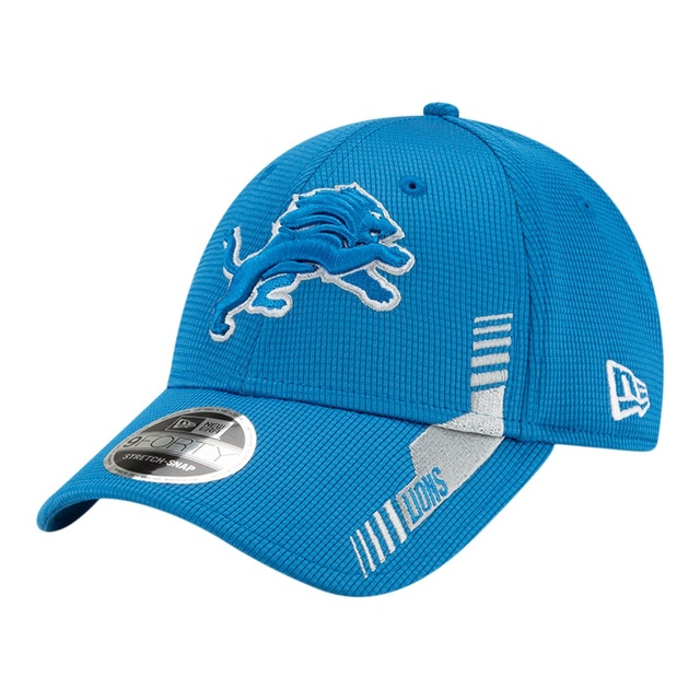 Detroit Lions New Era Home Sideline 9FORTY Adjustable Hat, NFL, Football Front_Angled_Left