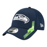 Seattle Seahawks New Era Sideline 9FORTY Adjustable Hat, NFL, Football Front_Angled_Left
