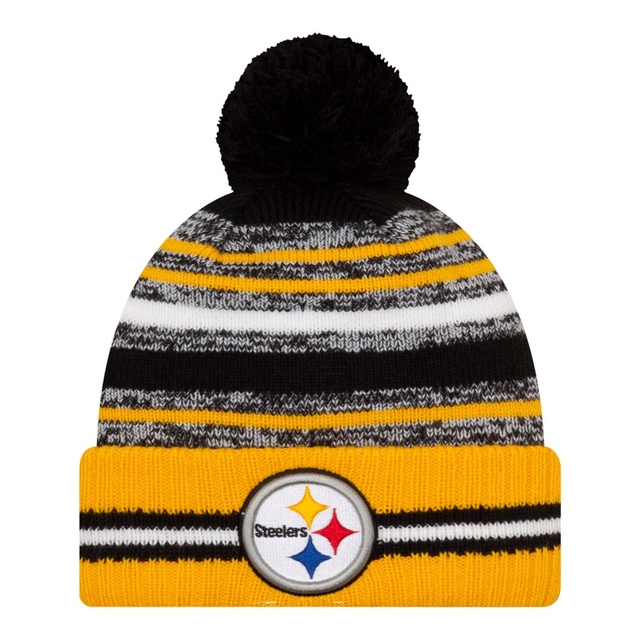 Pittsburgh Steelers New Era Sport Knit Hat, NFL, Football Front_Flat