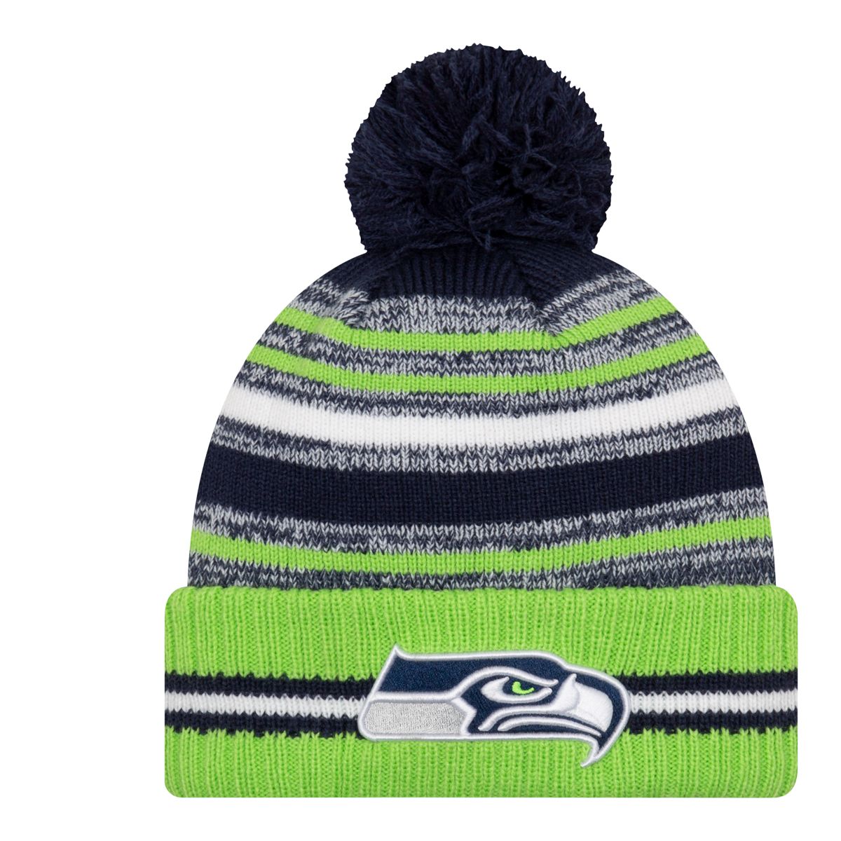 Seattle Seahawks New Era Sport Knit Hat, NFL, Football Front_Flat