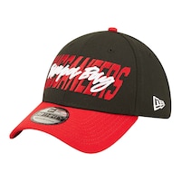 Tampa Bay Buccaneers New Era Draft 39THIRTY Stretch Fit Adjustable Hat, NFL, Football Front_Three_Fourths_Angled_Left