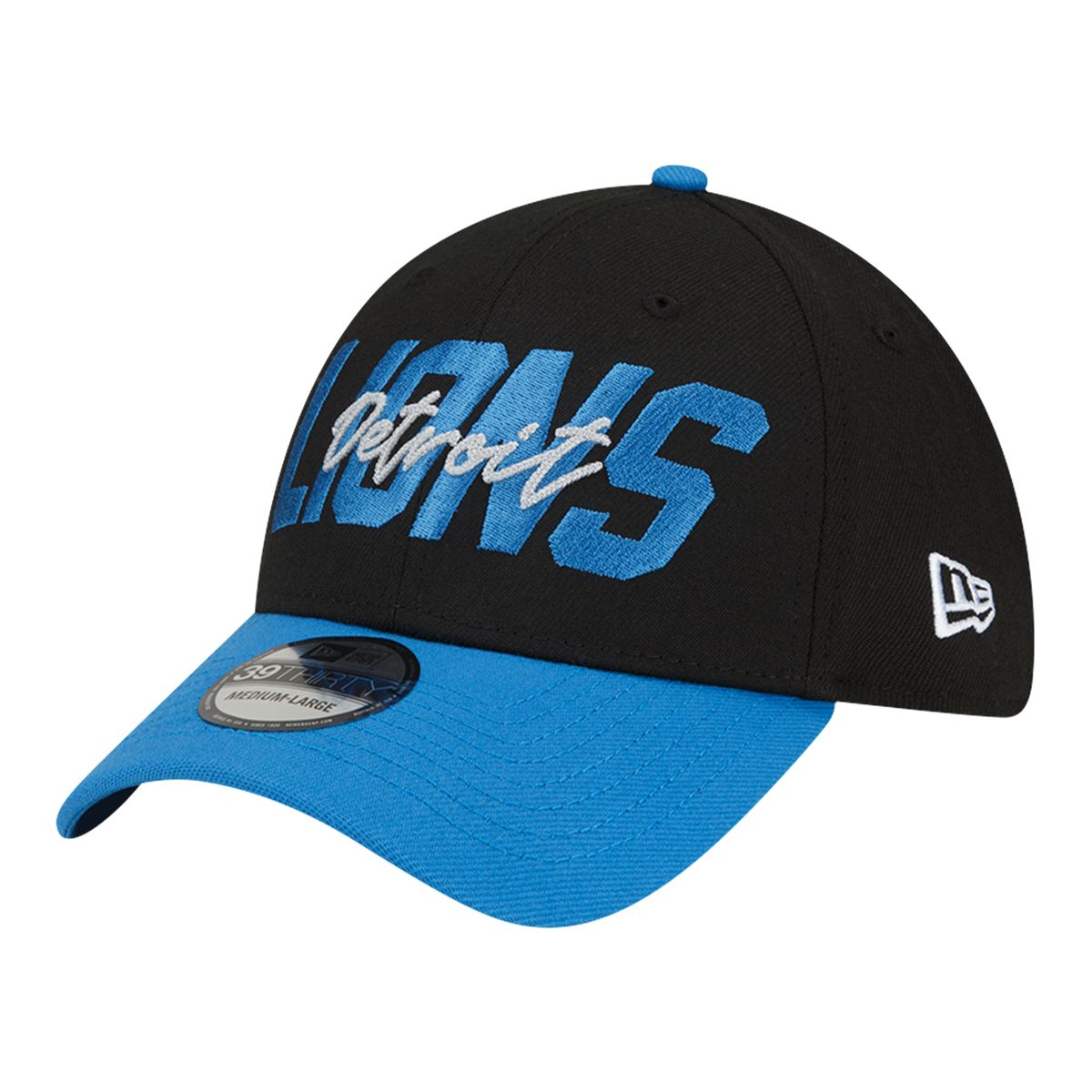 Detroit Lions NFL TEAM-BASIC Blue Fitted Hat by New Era