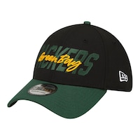 Green Bay Packers New Era Draft 39THIRTY Stretch Fit Adjustable Hat, NFL, Football Front_Three_Fourths_Angled_Left