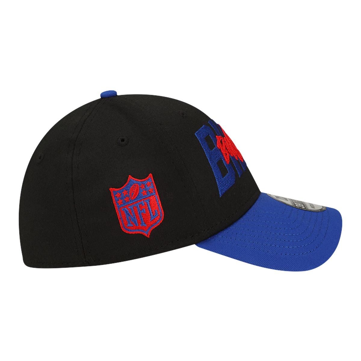 Buffalo Bills NFL Shield Custom Team Logo Football Stretch Fit Hat Cap  Men's S/M