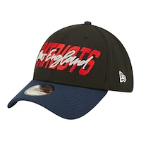 New England Patriots New Era Draft 39THIRTY Stretch Fit Adjustable Hat, NFL, Football Front_Three_Fourths_Angled_Left