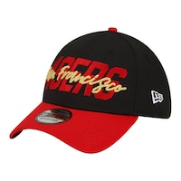 San Francisco 49ers New Era Draft 39THIRTY Stretch Fit Adjustable Hat, NFL, Football Front_Three_Fourths_Angled_Left