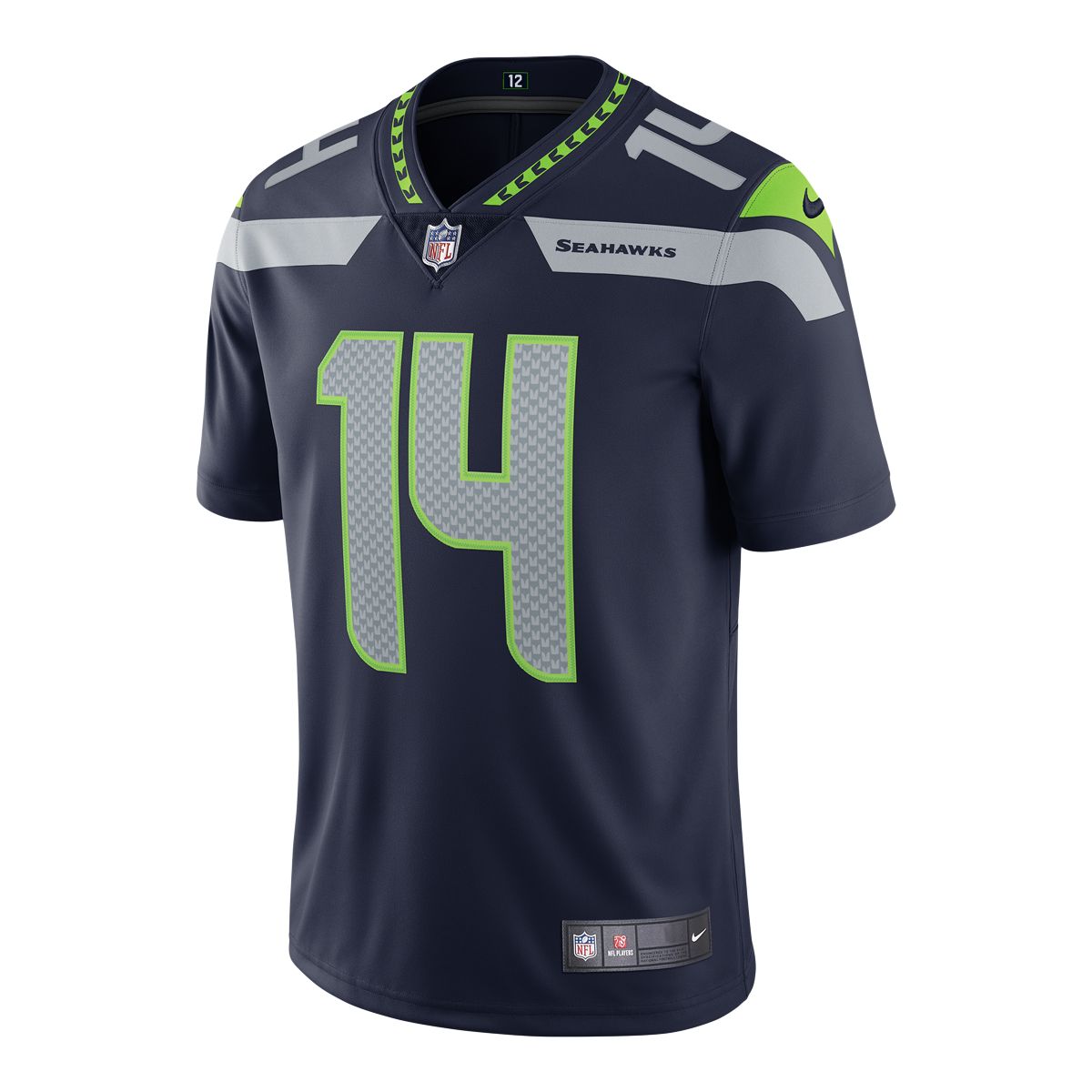 Seahawks D.K. Metcalf Signed Neon Green Nike Jersey BAS Witnessed