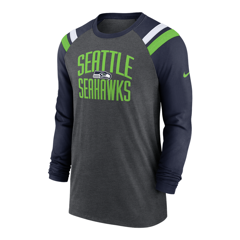 Seattle Seahawks NFL Mens Rash Guard Long Sleeve Swim Shirt
