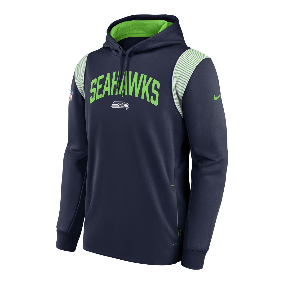 Seattle Seahawks Hoodie Mens Large Blue Pullover Football Sweater