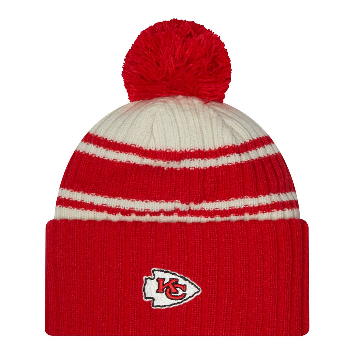 Kansas City Chiefs New Era Sideline Cuffed Pom Knit Hat