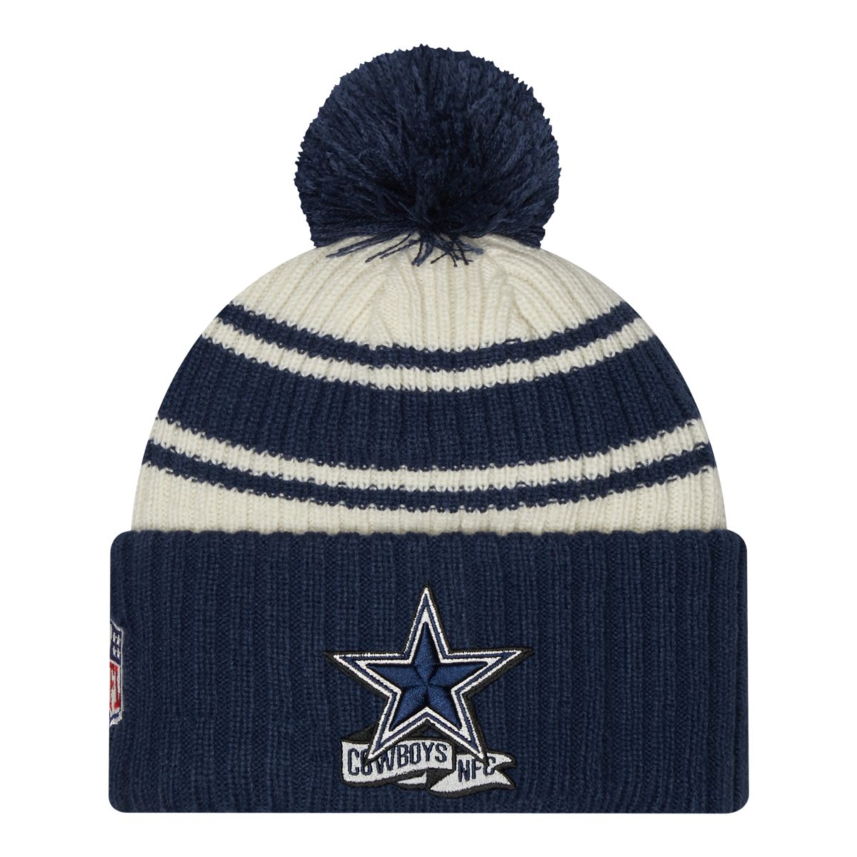 Dallas Cowboys New Era Sideline Cuffed Pom Knit Hat