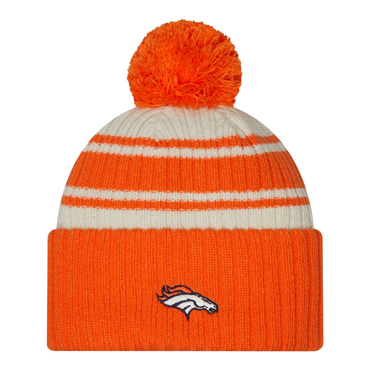 Officially Licensed NFL Women's Knit Snowy Hat by New Era - Broncos