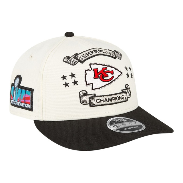 Kansas City Chiefs New Era Super Bowl LVII Champions Hat Front_Angled_Right