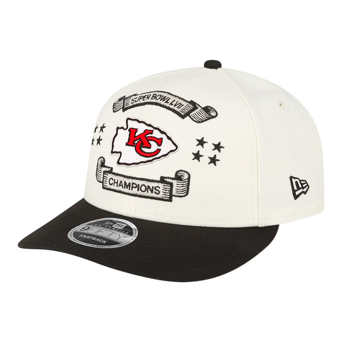 Kansas City Chiefs New Era Super Bowl LVII Champions Hat Front_Angled_Left