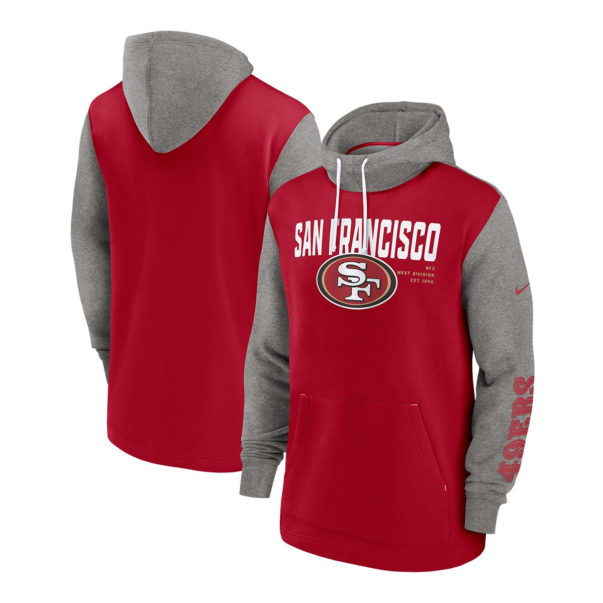 San Francisco 49ers Nike Color Block Hoodie | SportChek