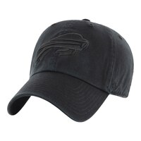 Buffalo Bills 47 Brand All Black Clean Up Cap Front_Three_Fourths_Angled_Left