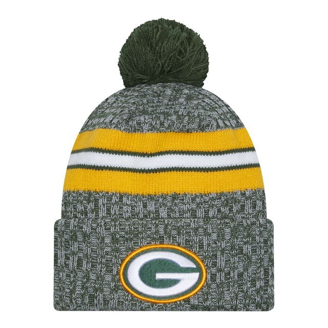 Green Bay Packers New Era Sideline Knit Hat Front_Flat