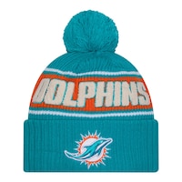 Miami Dolphins New Era 24 Sideline Knit Hat Front_Flat