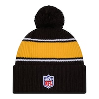 Pittsburgh Steelers New Era 24 Sideline Knit Hat Back_Flat