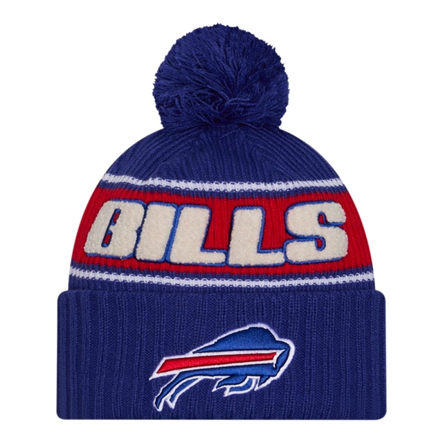 Buffalo Bills New Era 24 Sideline Knit Hat Front_Flat