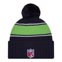 Seattle Seahawks New Era 24 Sideline Knit Hat Back_Flat