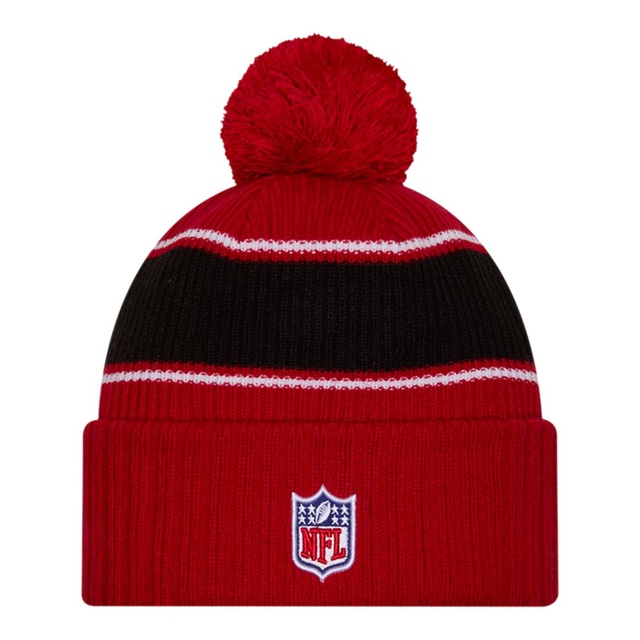 San Francisco 49ers New Era 24 Sideline Knit Hat Back_Flat
