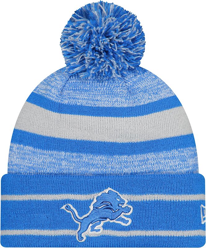 Detroit Lions New Era Cuffed Pom Knit Hat