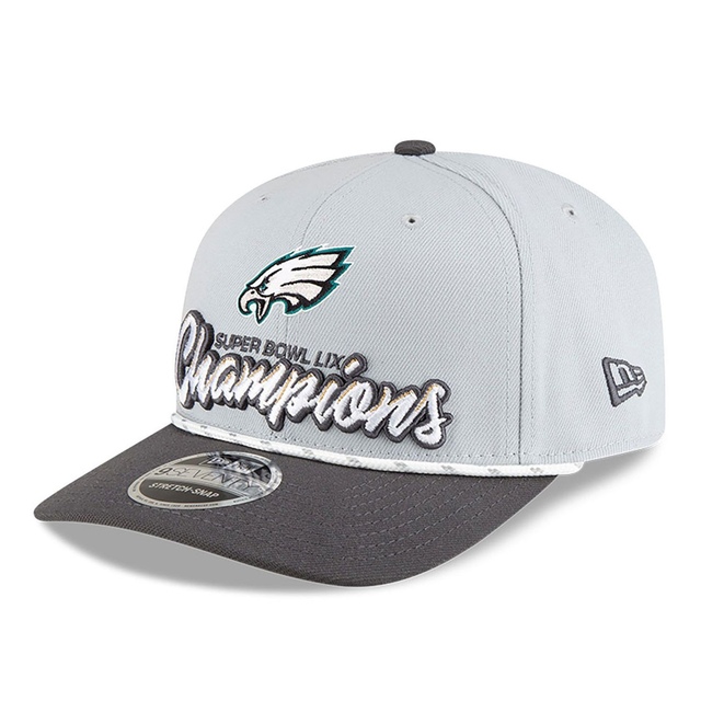 New Era Philadelphia Eagles 2025 Super Bowl Locker Room Champions Cap Front_Angled_Left