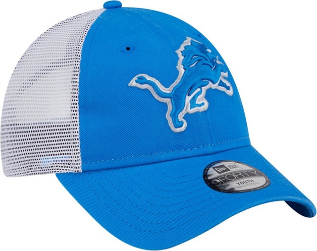 New Era Youth Detroit Lions 9FORTY Trucker Cap